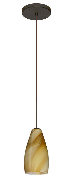 Besa 1XT-7198HN-LED-BR One Light Pendant, Bronze