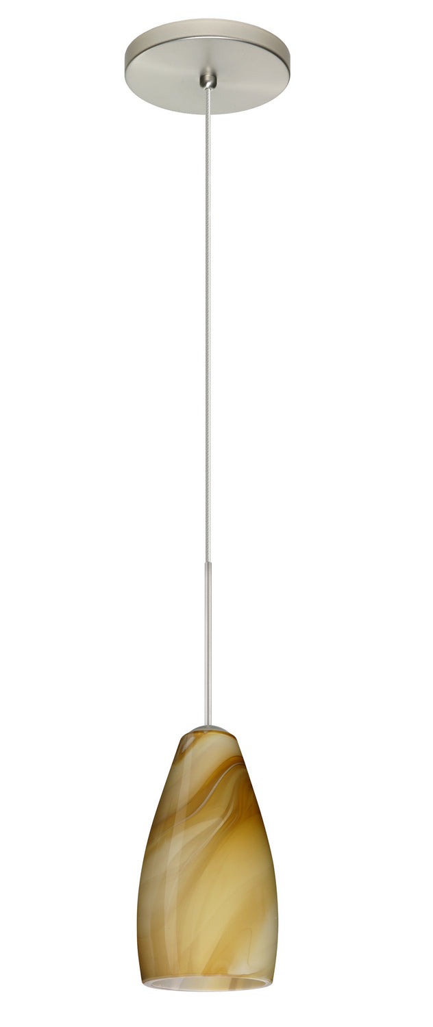 Besa 1XT-7198HN-SN One Light Pendant, Satin Nickel