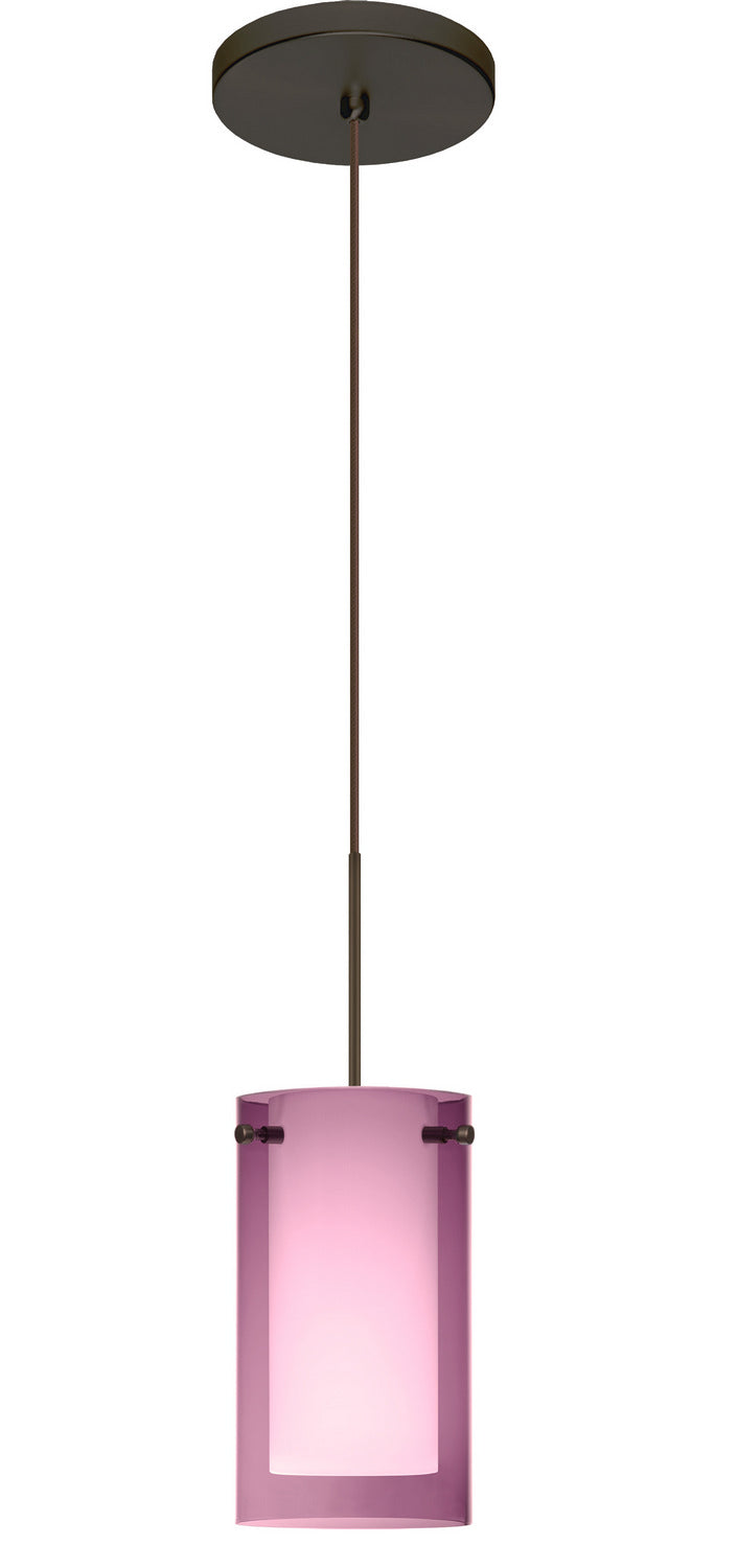 Besa 1XT-A44007-LED-BR One Light Pendant, Bronze