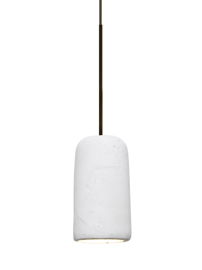 Besa 1XT-GLIDEWH-LED-BR One Light Pendant, Bronze
