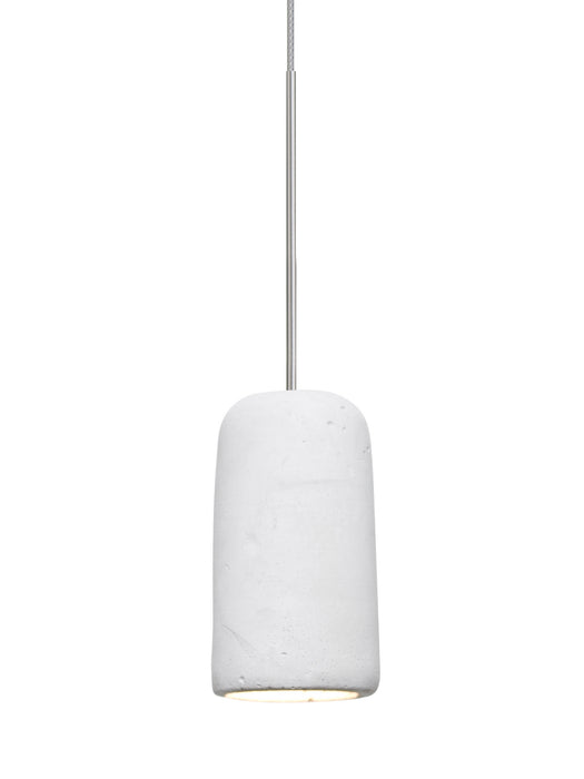 Besa 1XT-GLIDEWH-LED-SN One Light Pendant, Satin Nickel