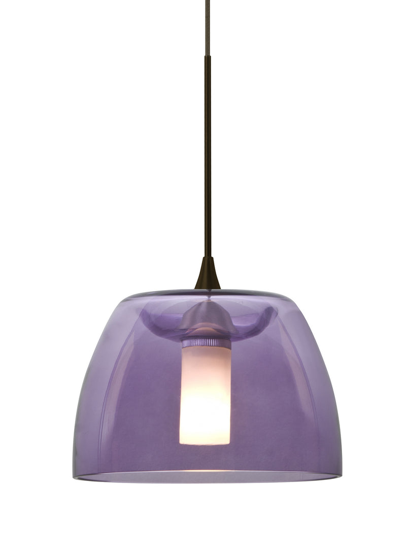 Besa 1XT-SPURPL-LED-BR Pendant, Bronze