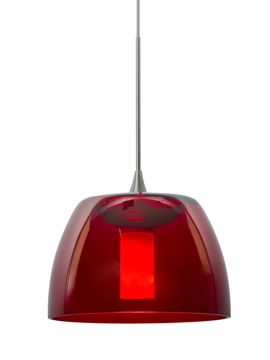 Besa 1XT-SPURRD-LED-SN Pendant, Satin Nickel