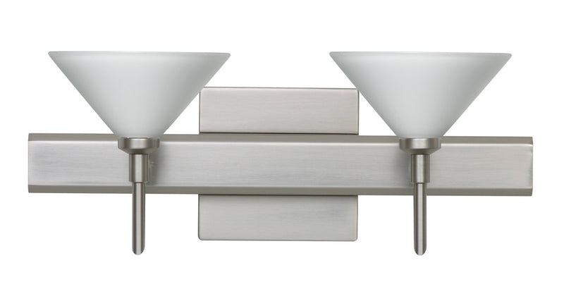 Besa 2SW-117607-SN-SQ Wall Sconce, Satin Nickel