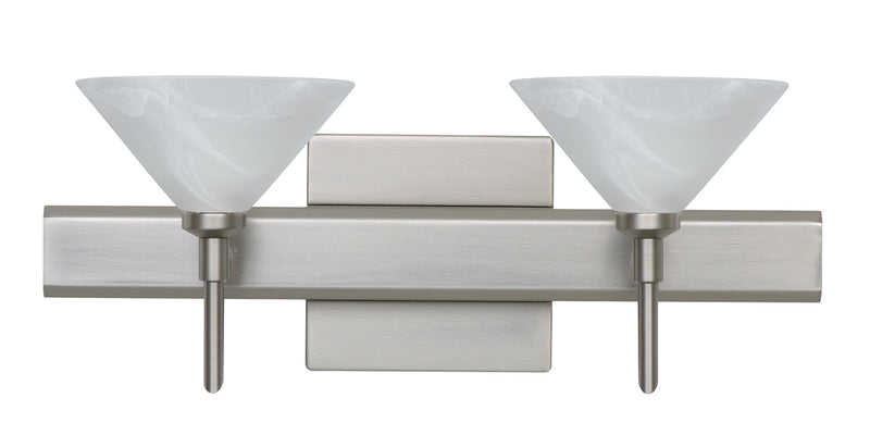 Besa 2SW-117652-SN-SQ Wall Sconce, Satin Nickel