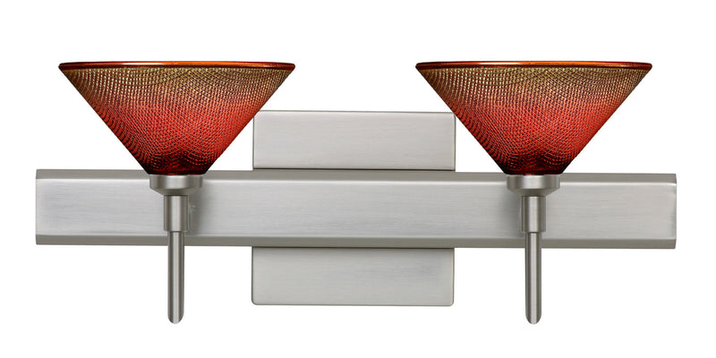 Besa 2SW-117681-SN-SQ Wall Sconce, Satin Nickel