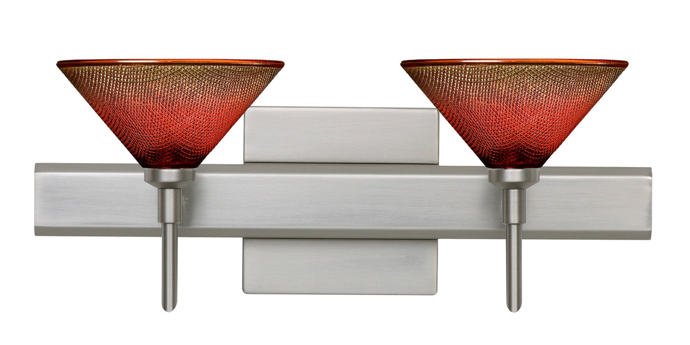 Besa 2SW-117681-SN-SQ Wall Sconce, Satin Nickel