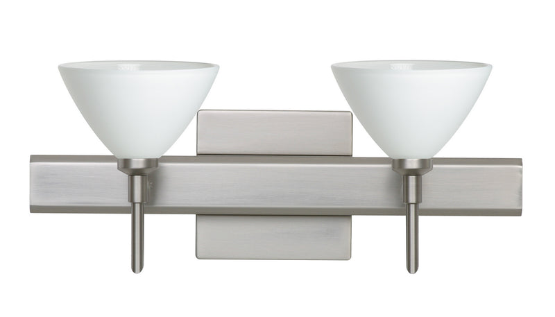 Besa 2SW-174307-SN-SQ Wall Sconce, Satin Nickel