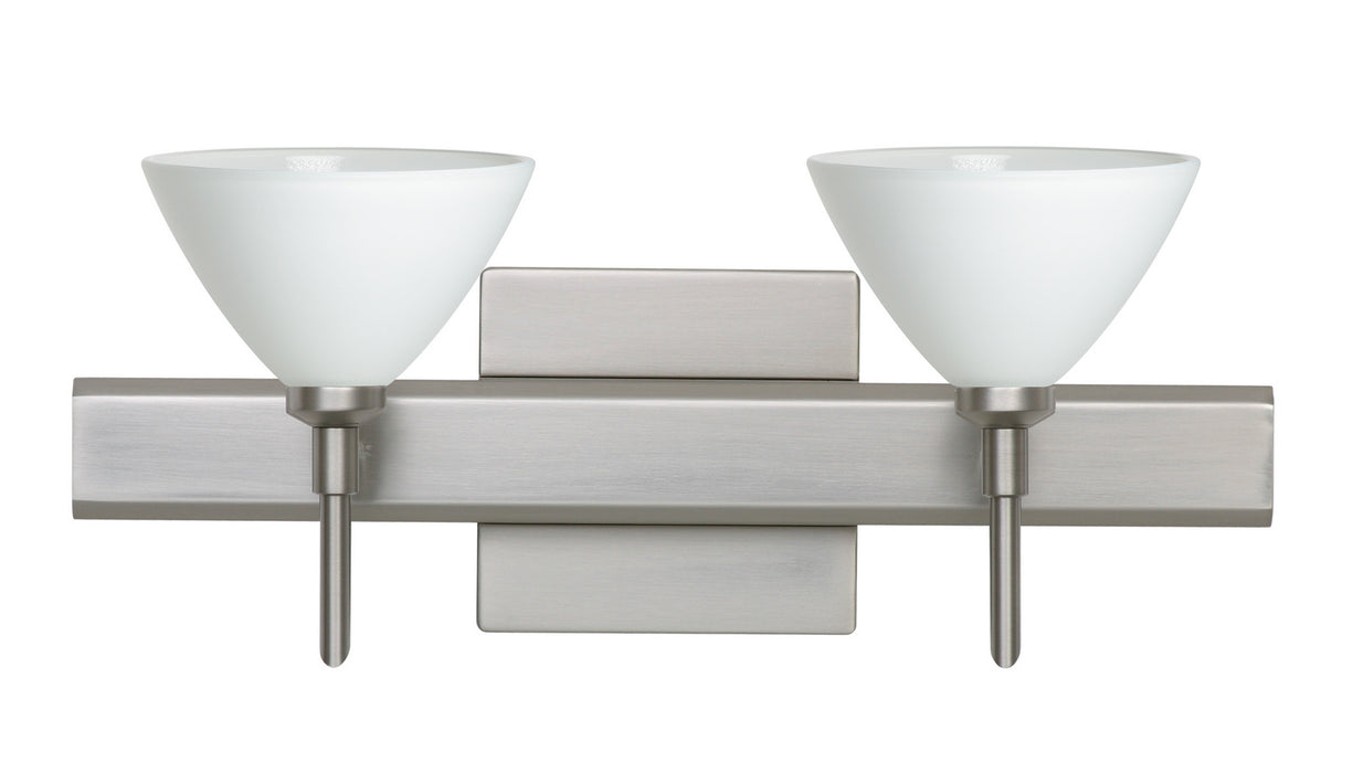 Besa 2SW-174307-SN-SQ Wall Sconce, Satin Nickel