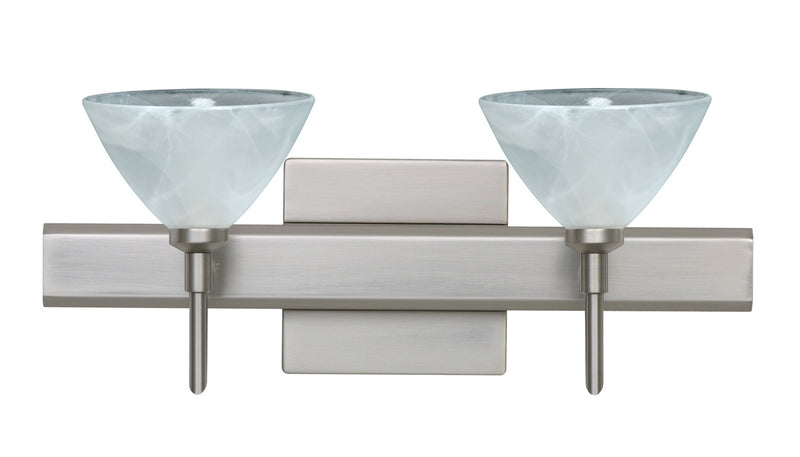 Besa 2SW-174352-SN-SQ Wall Sconce, Satin Nickel