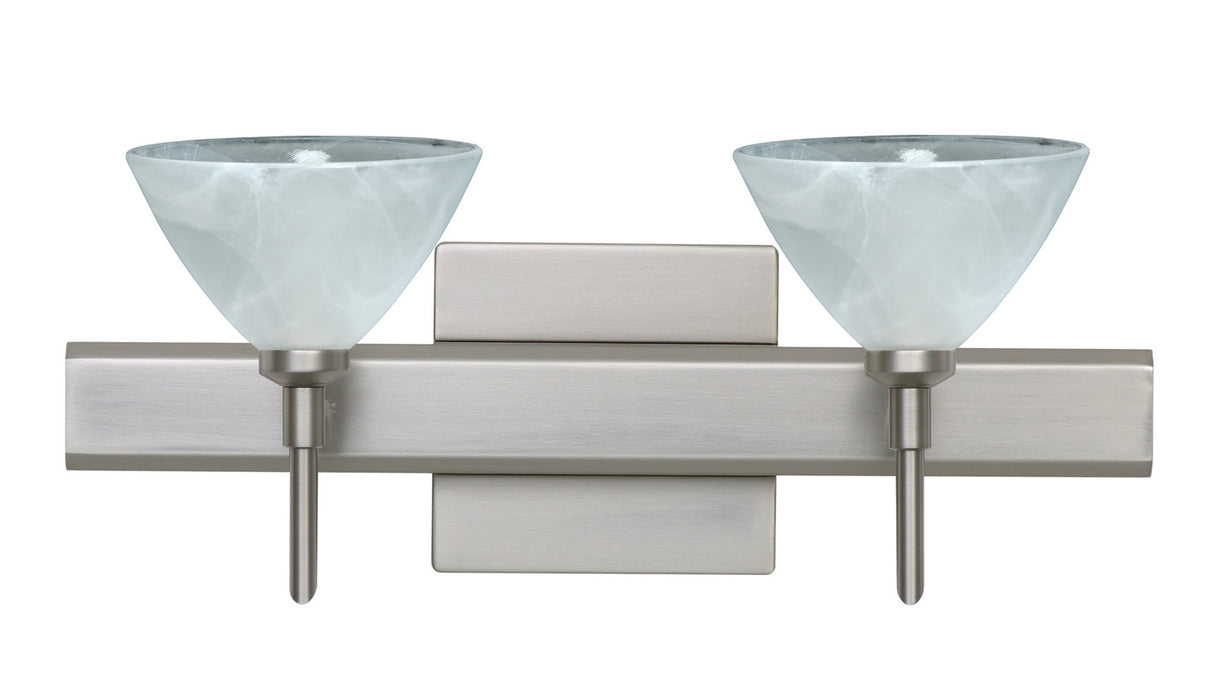 Besa 2SW-174352-SN-SQ Wall Sconce, Satin Nickel