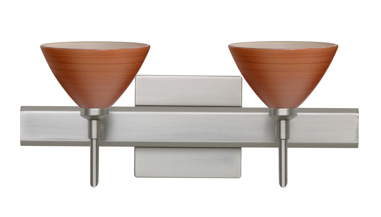 Besa 2SW-1743CH-SN-SQ Wall Sconce, Satin Nickel