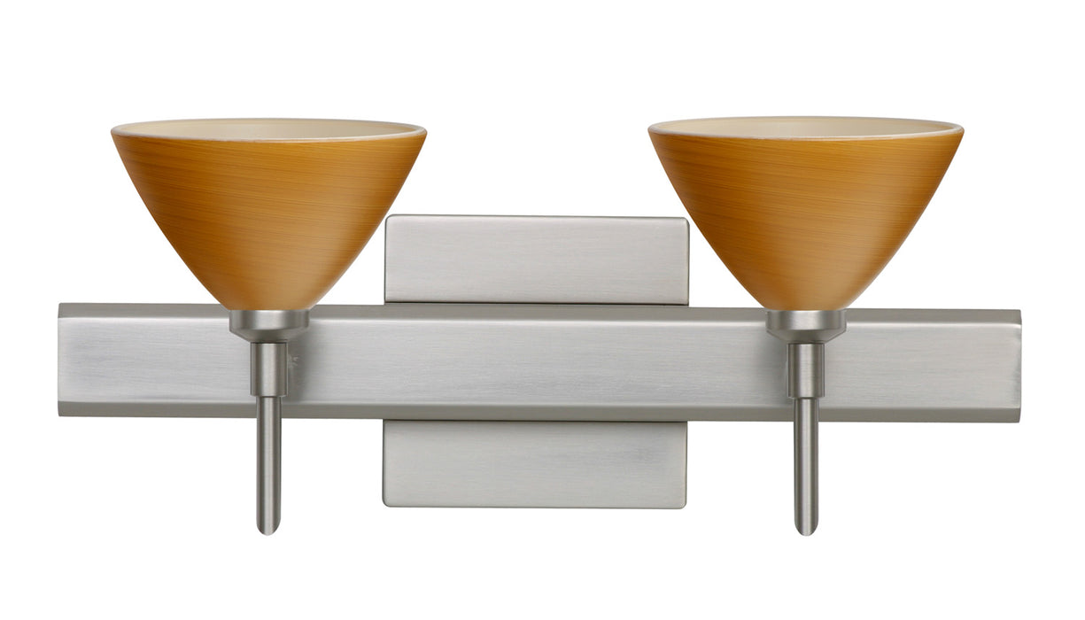 Besa 2SW-1743OK-SN-SQ Wall Sconce, Satin Nickel