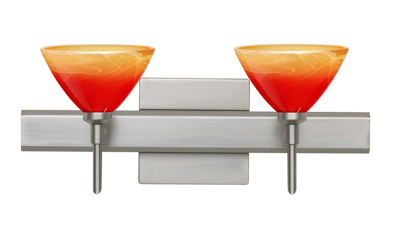 Besa 2SW-1743SL-SN-SQ Wall Sconce, Satin Nickel