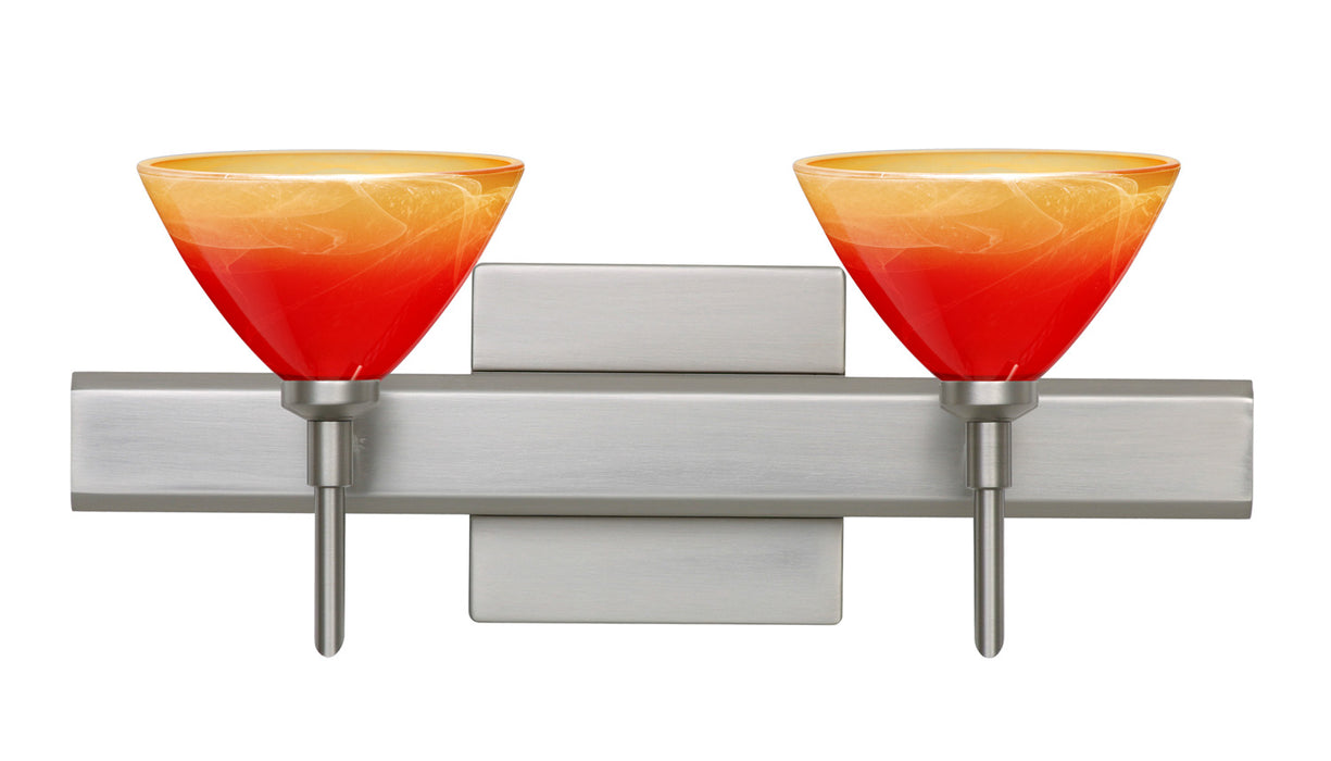 Besa 2SW-1743SL-SN-SQ Wall Sconce, Satin Nickel