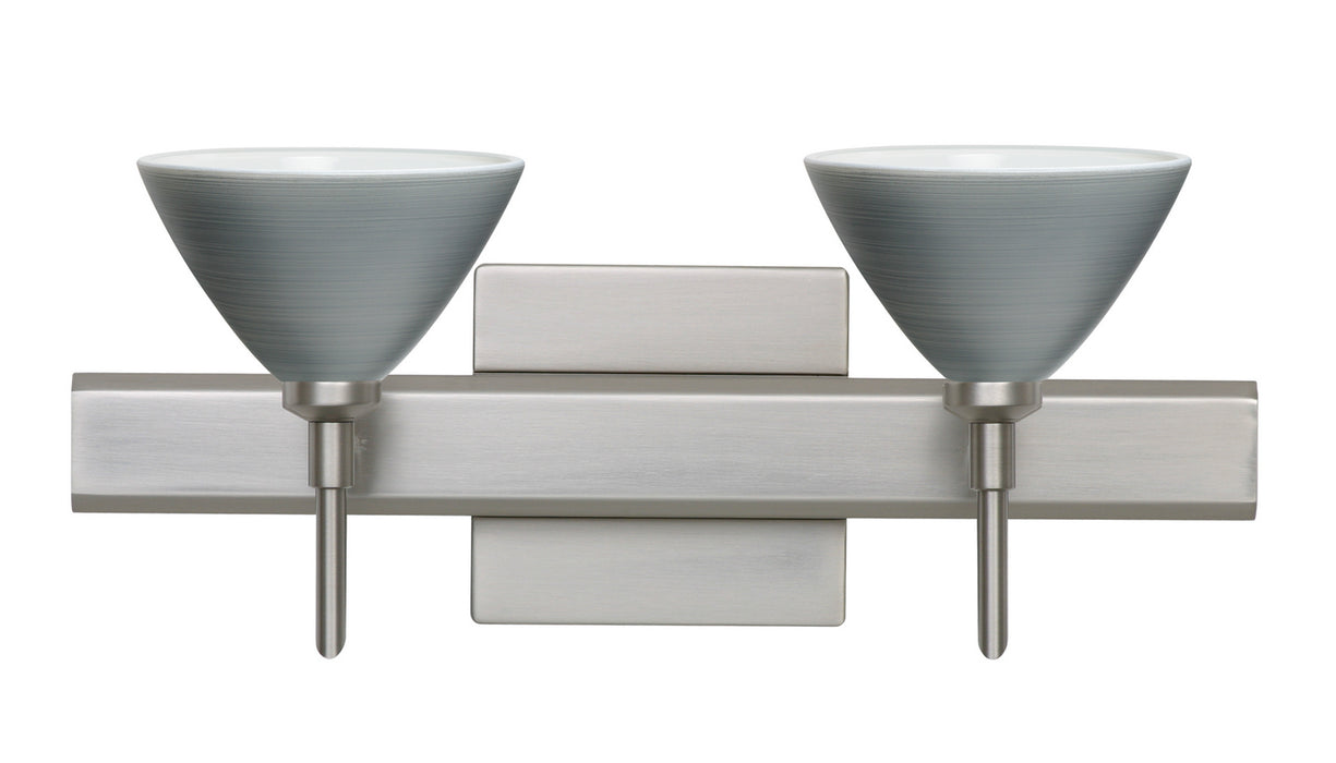 Besa 2SW-1743TN-SN-SQ Wall Sconce, Satin Nickel