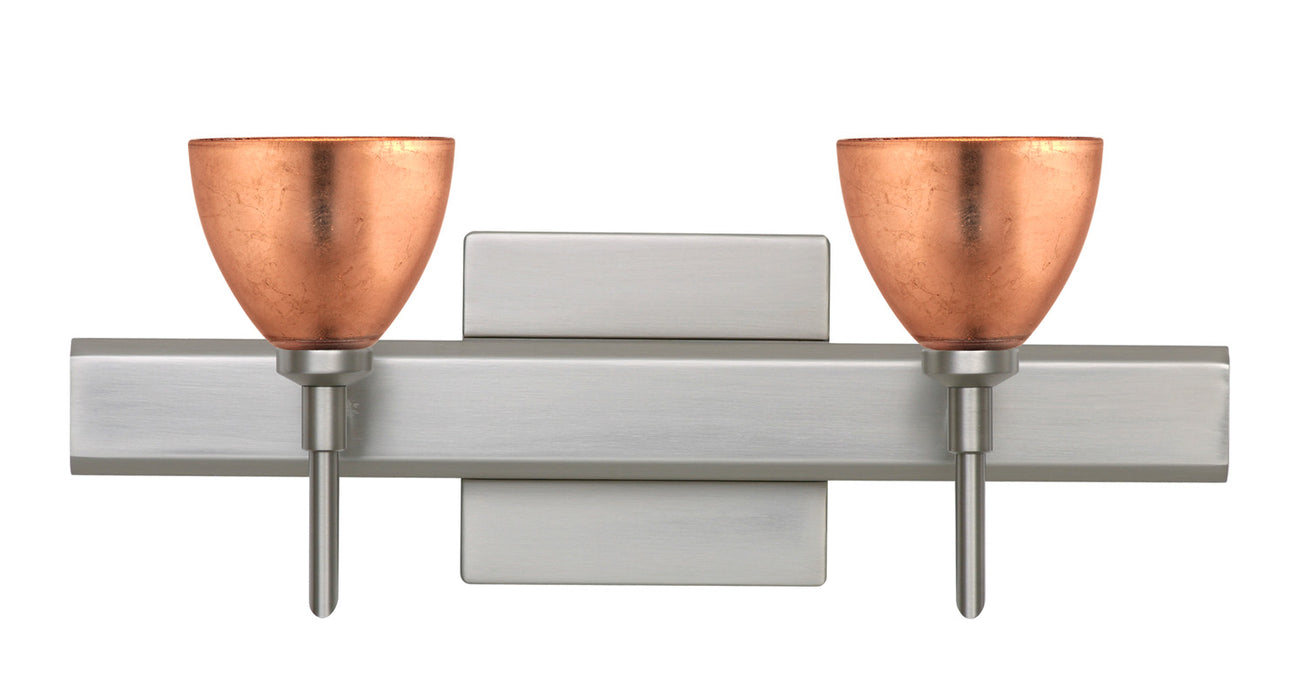 Besa 2SW-1758CF-SN-SQ Wall Sconce, Satin Nickel
