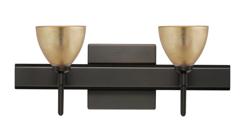 Besa 2SW-1758GF-BR-SQ Wall Sconce, Bronze