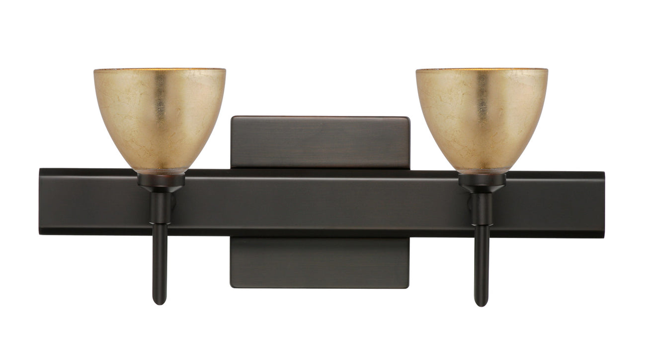 Besa 2SW-1758GF-BR-SQ Wall Sconce, Bronze