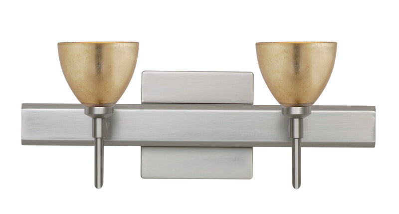 Besa 2SW-1758GF-SN-SQ Wall Sconce, Satin Nickel