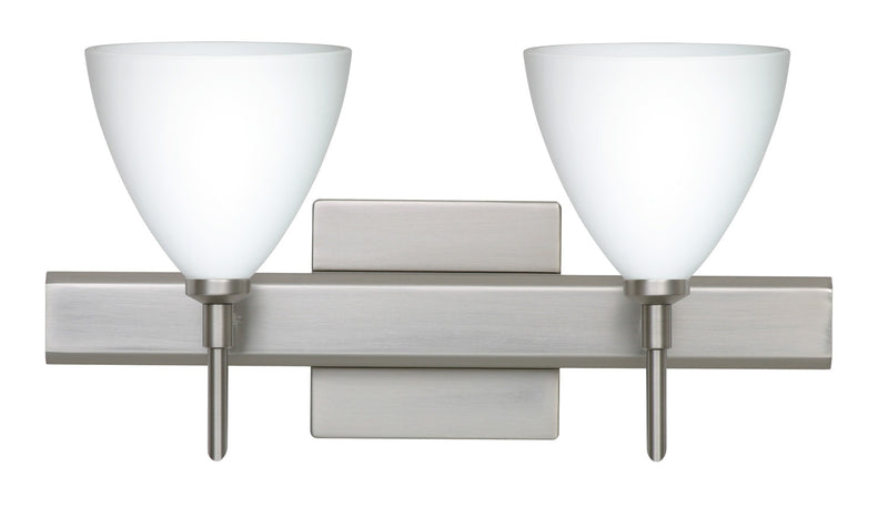 Besa 2SW-177907-SN-SQ Wall Sconce, Satin Nickel