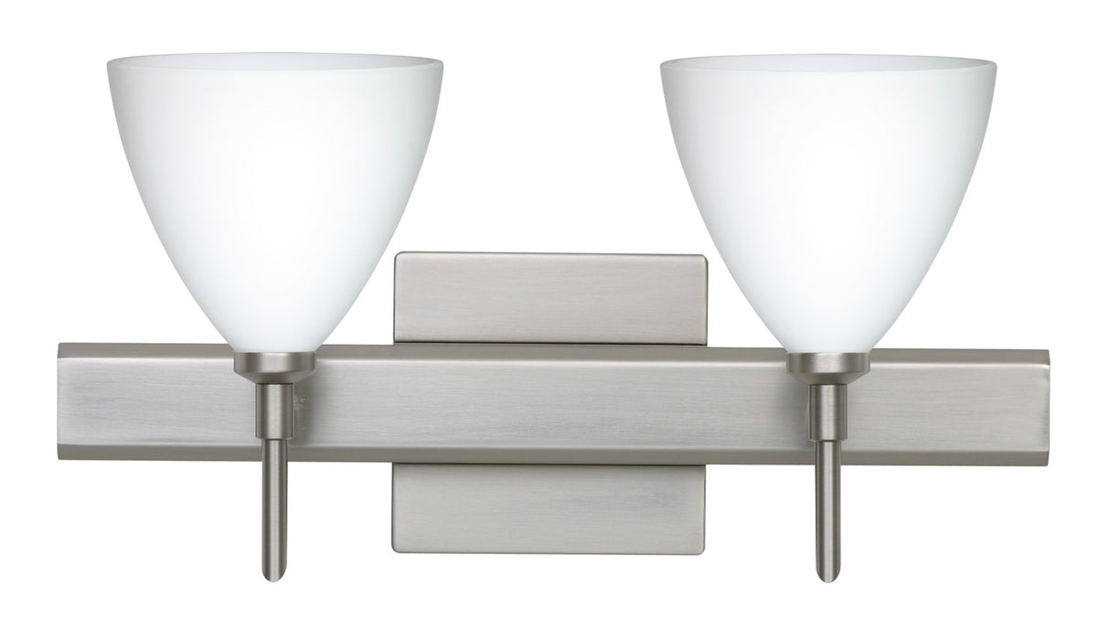 Besa 2SW-177907-SN-SQ Wall Sconce, Satin Nickel