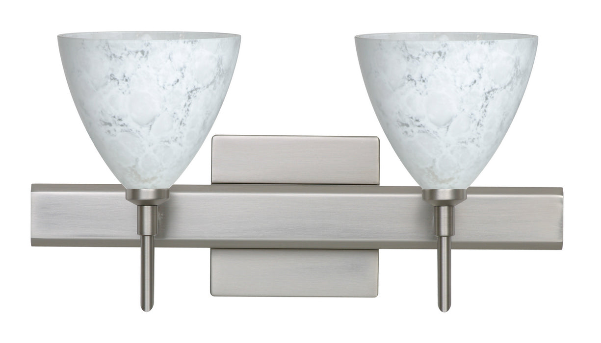 Besa 2SW-177919-SN-SQ Wall Sconce, Satin Nickel