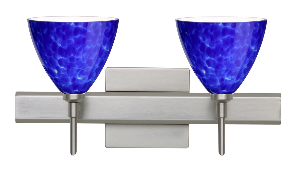 Besa 2SW-177986-SN-SQ Wall Sconce, Satin Nickel