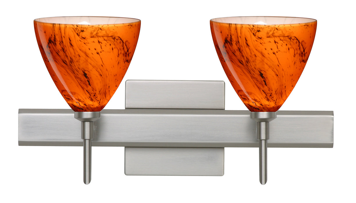 Besa 2SW-1779HB-SN-SQ Wall Sconce, Satin Nickel