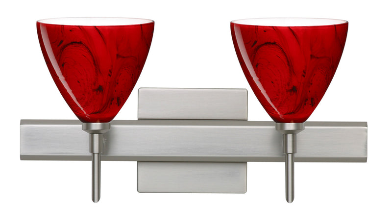 Besa 2SW-1779MA-SN-SQ Wall Sconce, Satin Nickel