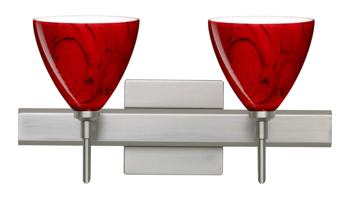Besa 2SW-1779MA-SN-SQ Wall Sconce, Satin Nickel