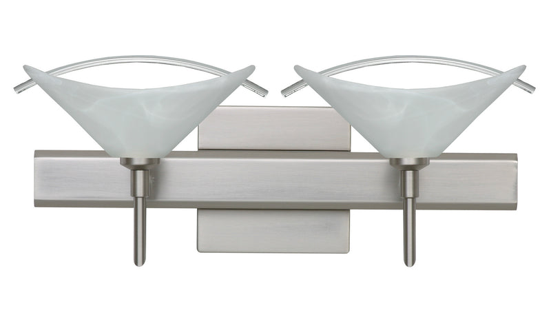 Besa 2SW-181304-SN-SQ Wall Sconce, Satin Nickel