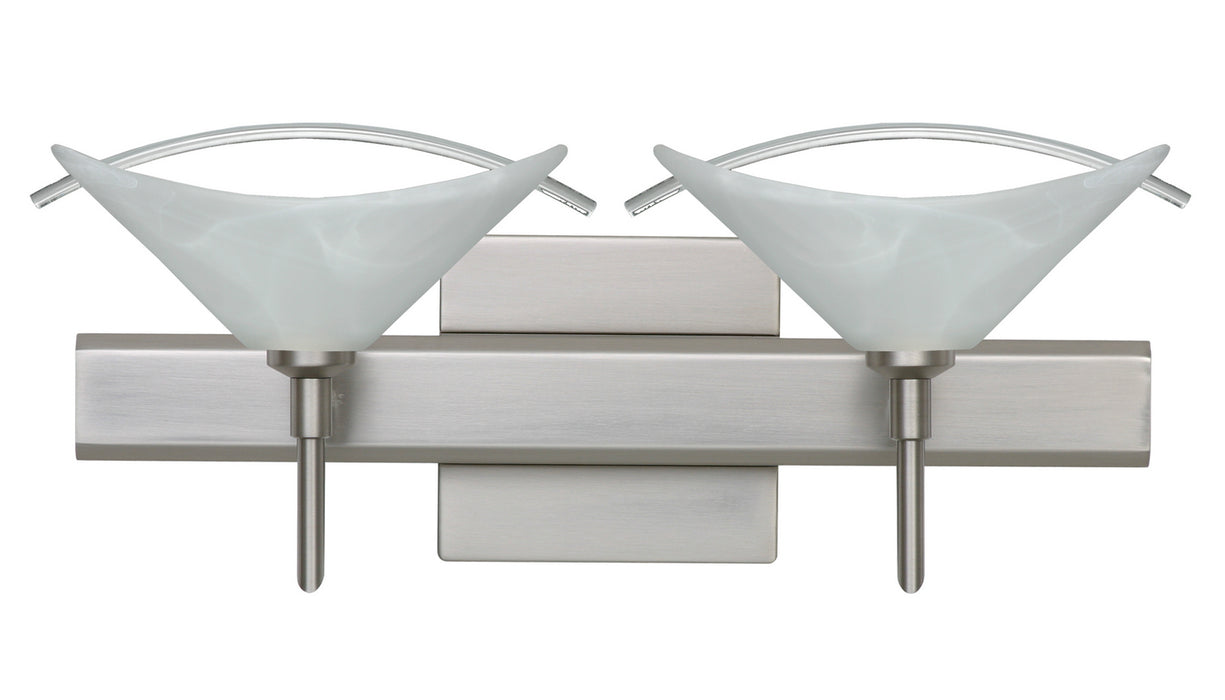 Besa 2SW-181304-SN-SQ Wall Sconce, Satin Nickel