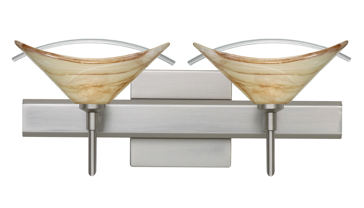 Besa 2SW-181305-SN-SQ Wall Sconce, Satin Nickel