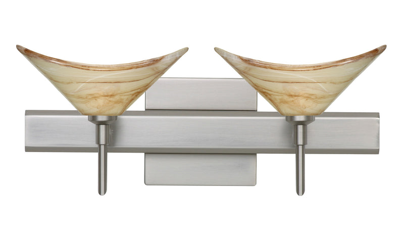 Besa 2SW-191383-SN-SQ Wall Sconce, Satin Nickel