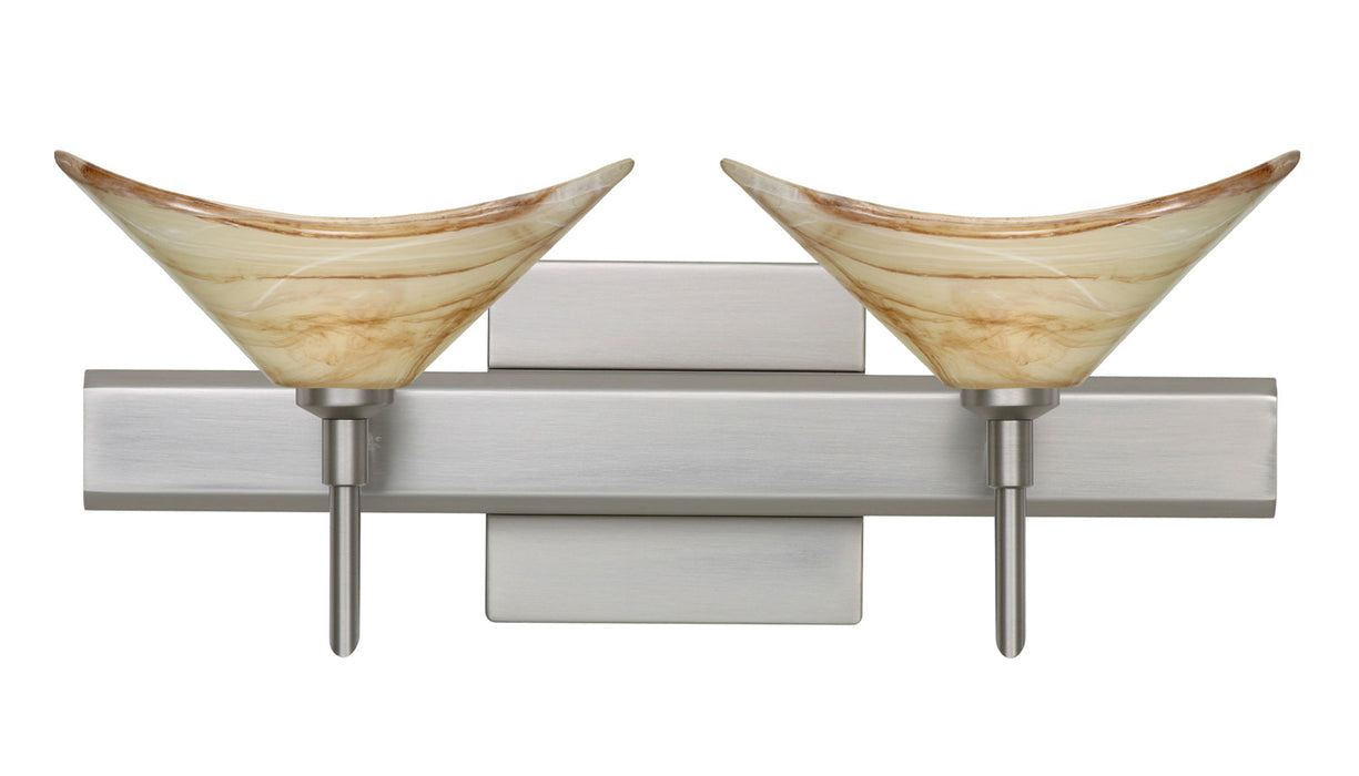 Besa 2SW-191383-SN-SQ Wall Sconce, Satin Nickel