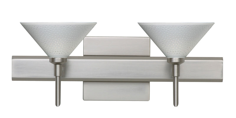 Besa 2SW-282453-SN-SQ Wall Sconce, Satin Nickel