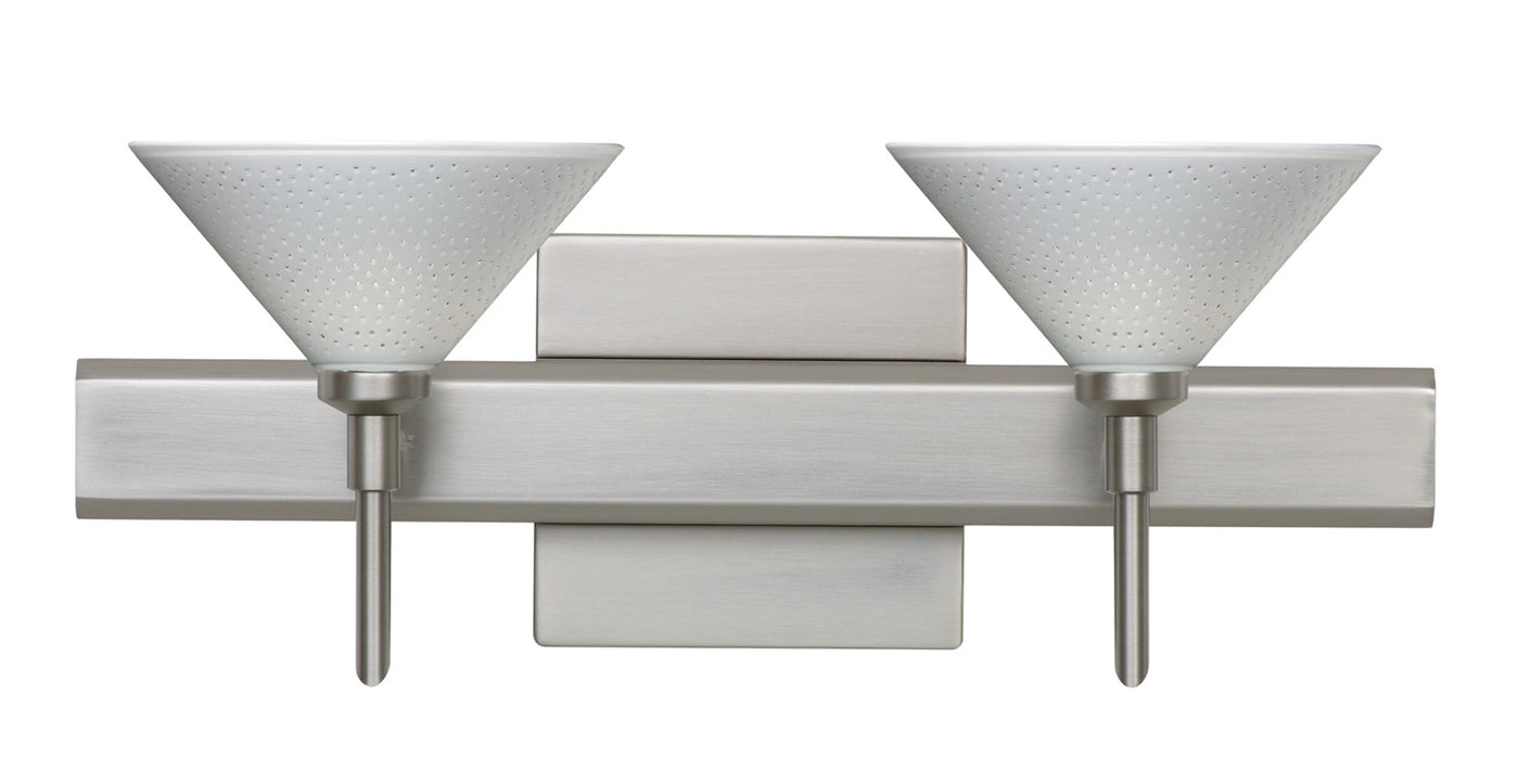 Besa 2SW-282453-SN-SQ Wall Sconce, Satin Nickel