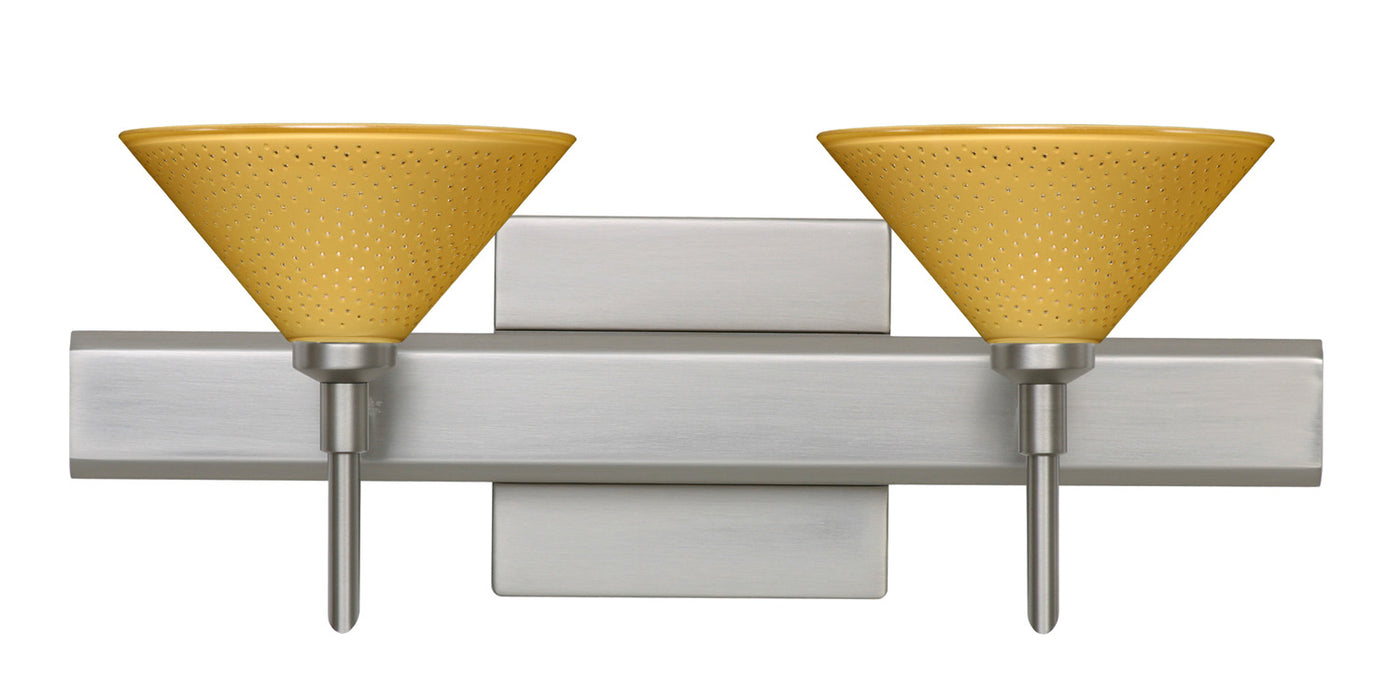 Besa 2SW-282490-SN-SQ Wall Sconce, Satin Nickel