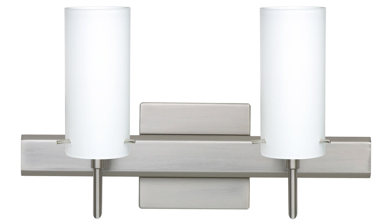 Besa 2SW-440307-SN-SQ Wall Sconce, Satin Nickel
