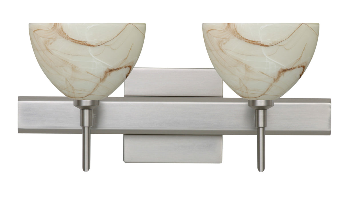 Besa 2SW-467983-SN-SQ Wall Sconce, Satin Nickel