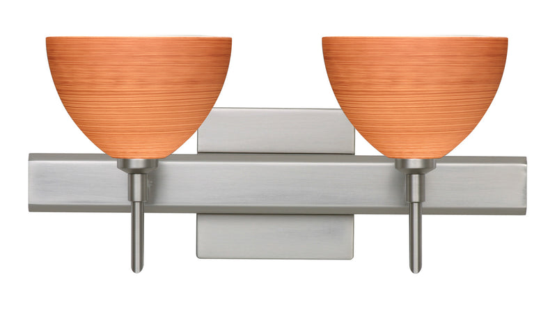 Besa 2SW-4679CH-SN-SQ Wall Sconce, Satin Nickel
