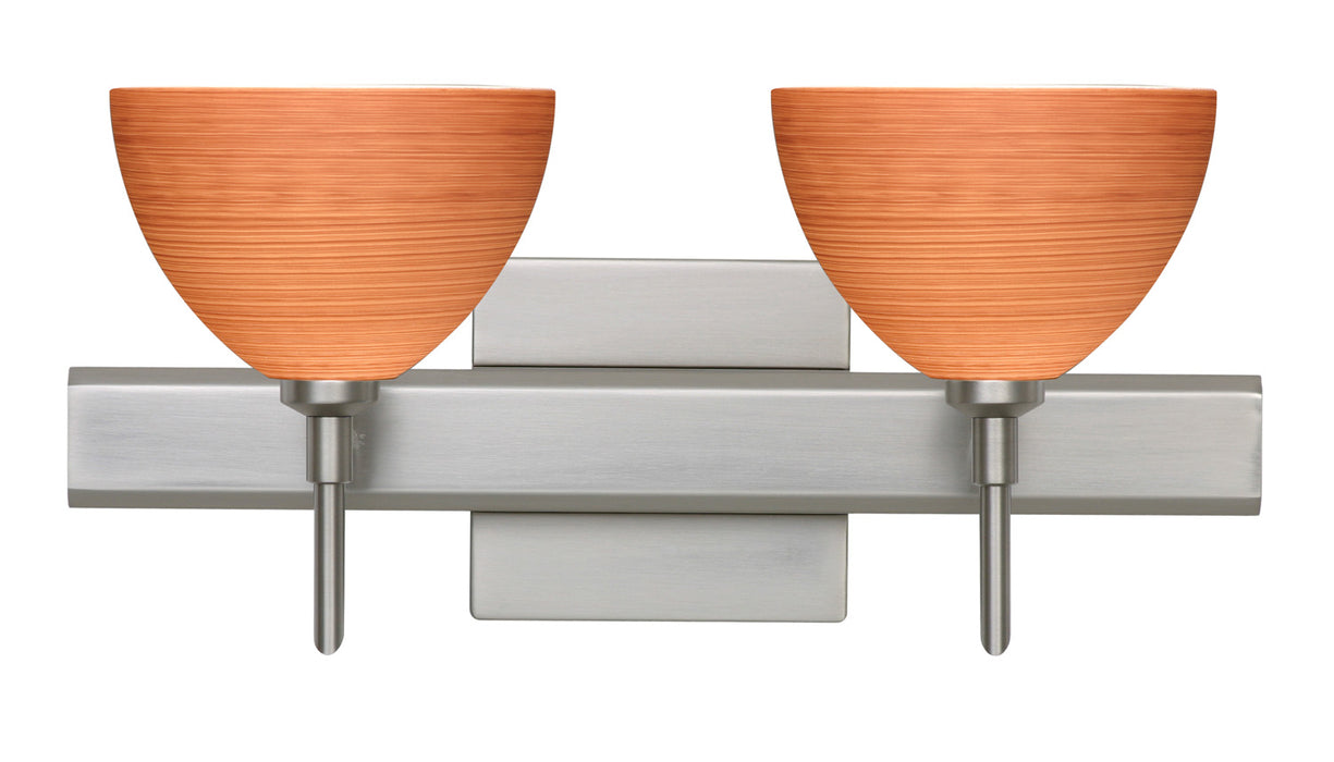 Besa 2SW-4679CH-SN-SQ Wall Sconce, Satin Nickel