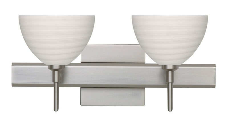 Besa 2SW-4679KR-SN-SQ Wall Sconce, Satin Nickel