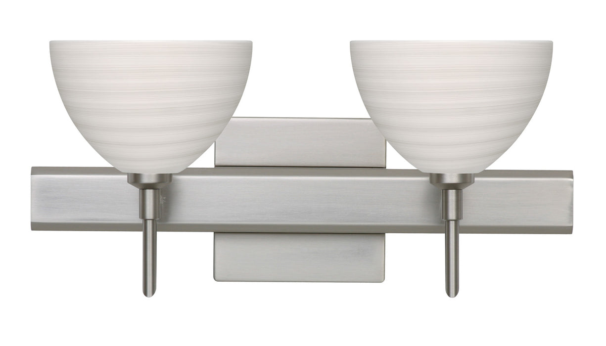 Besa 2SW-4679KR-SN-SQ Wall Sconce, Satin Nickel
