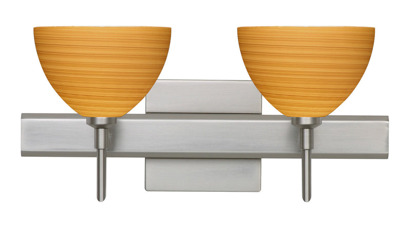 Besa 2SW-4679OK-SN-SQ Wall Sconce, Satin Nickel