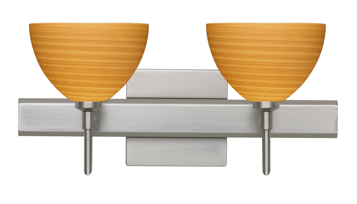 Besa 2SW-4679OK-SN-SQ Wall Sconce, Satin Nickel