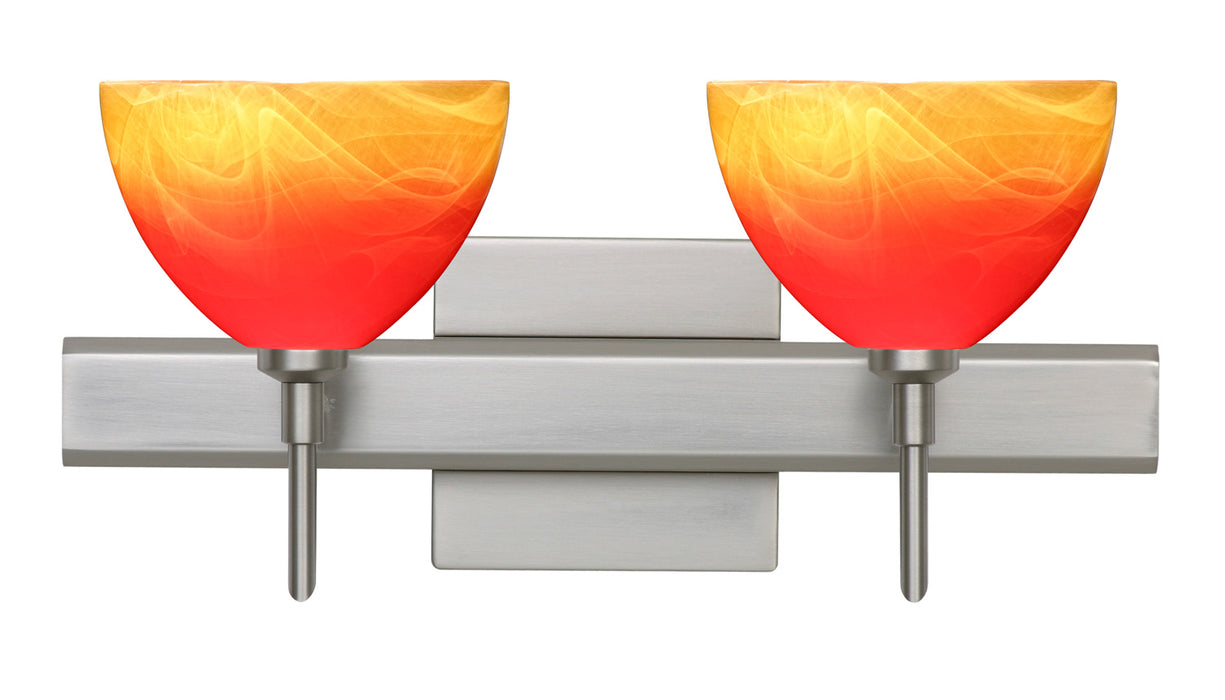 Besa 2SW-4679SL-SN-SQ Wall Sconce, Satin Nickel