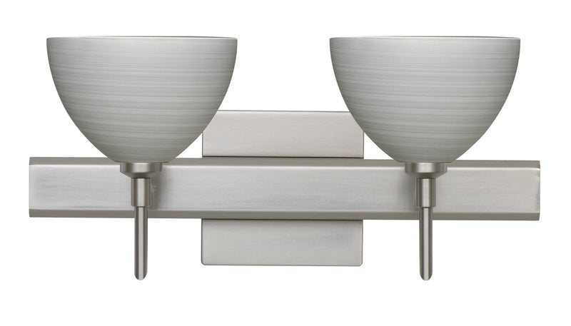 Besa 2SW-4679TN-SN-SQ Wall Sconce, Satin Nickel