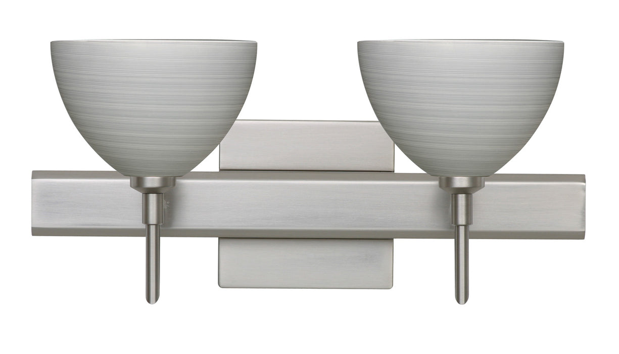 Besa 2SW-4679TN-SN-SQ Wall Sconce, Satin Nickel